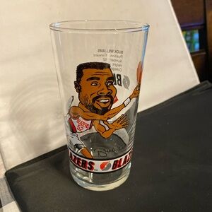 White and Red Drinkware Glass for Dining buck Williams